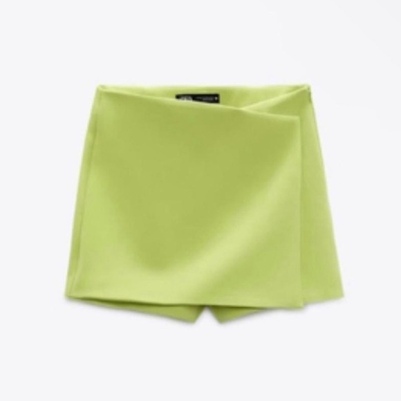 NWT Zara Asymmetric Skort Green Apple XS - Picture 4 of 12
